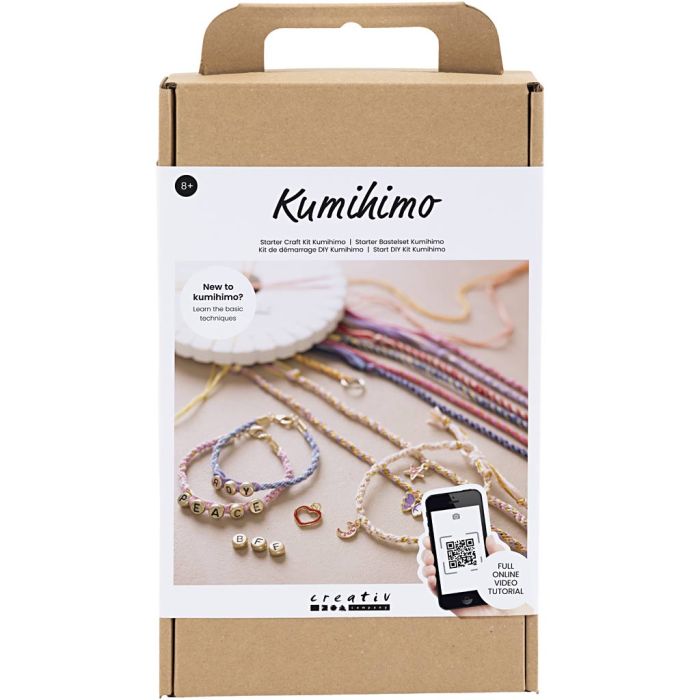 Start DIY Kit Kumihimo, Venskabsarmbånd, 1 pk.