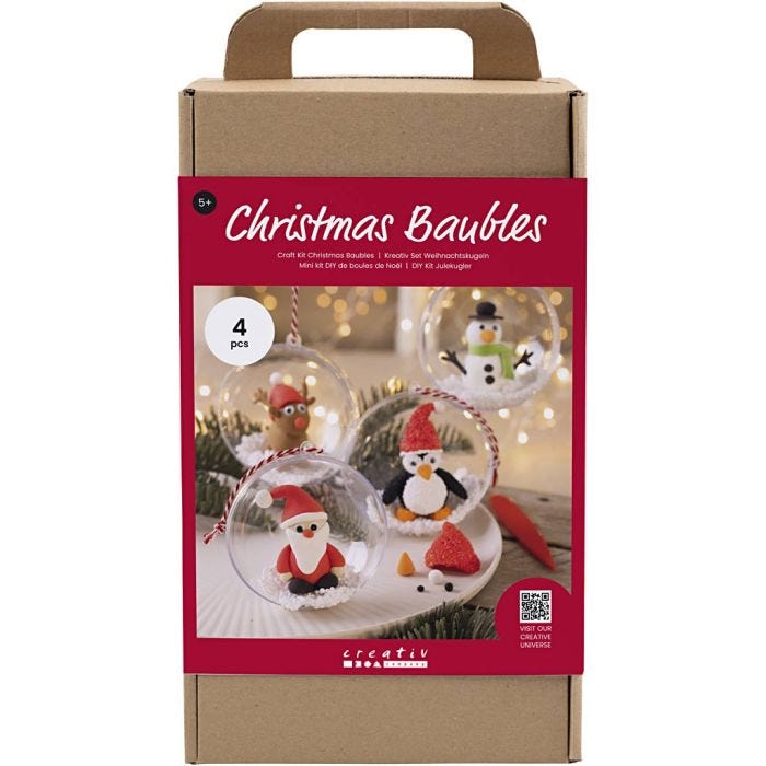 DIY Kit Julekugler, Modellering, 1 pk.