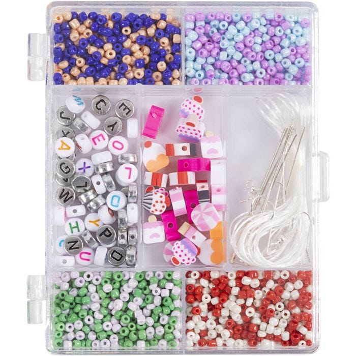 DIY Mix Smykker, Slikmix, pastelfarver, 1 pk.