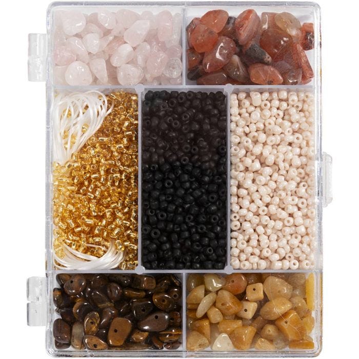 DIY Mix Smykker, Krystaller, str. 2,6-10 mm, hulstr. 0,8-1,2 mm, ass. farver, 1 pk.