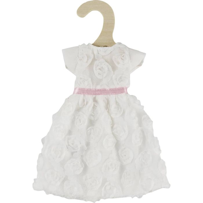 Dukketøj, Rosekjole, L: 29 cm, hvid, 1 stk.