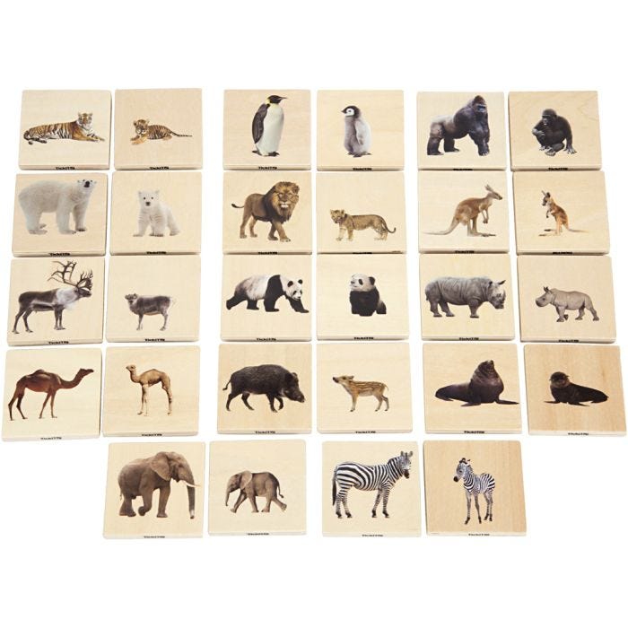 Match Vilde Dyr, 7x7 cm, 1 stk.