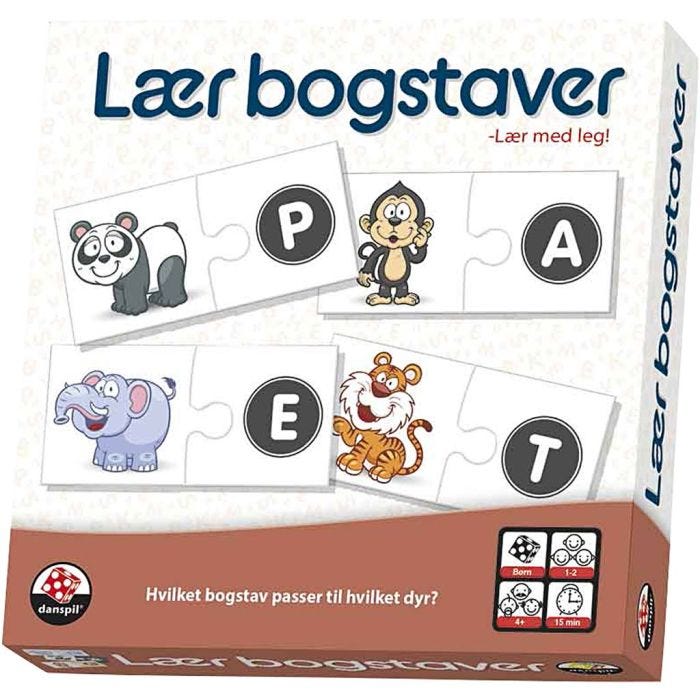 Danspil Lær bogstaver, 1 stk.