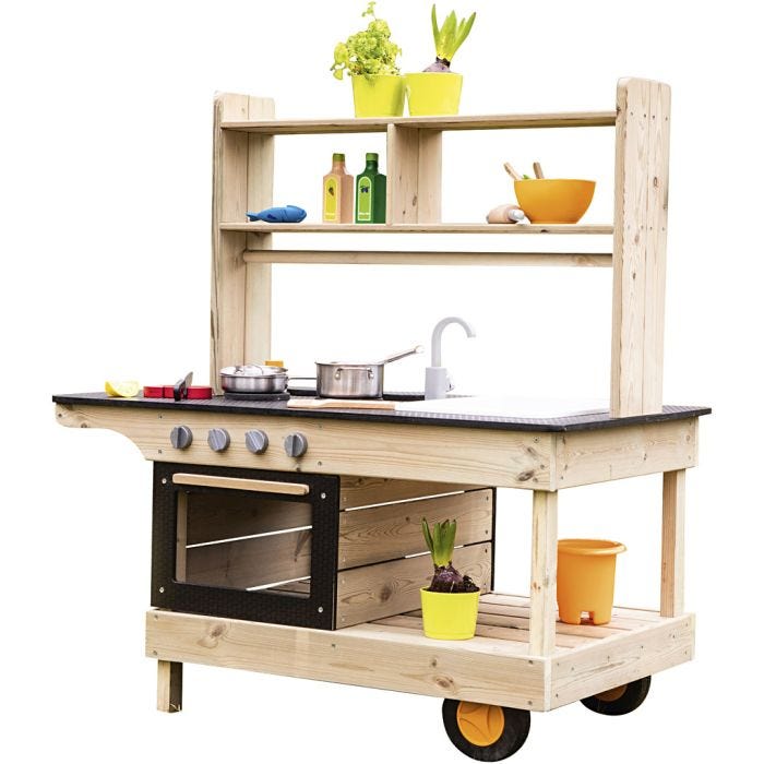 TopPlay by beleduc Legekøkken Udendørs/Indendørs, H: (56)112 cm, L: 106 cm, B: 62 cm, 1 stk.