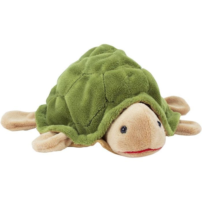 beleduc Hånddukke, Skildpadde, H: 8 cm, L: 25 cm, B: 22 cm, grøn, 1 stk.