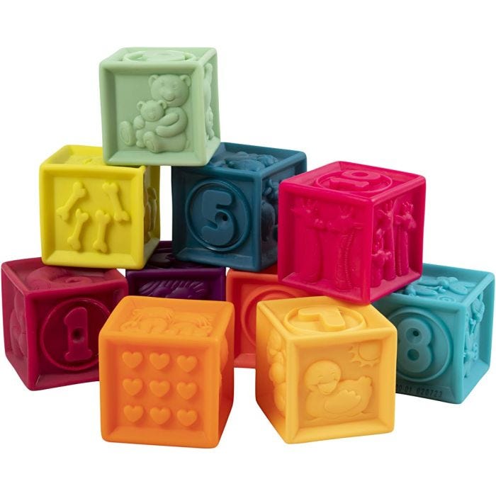 Klodser, Tal og figurer, 10 stk./ 1 pk.