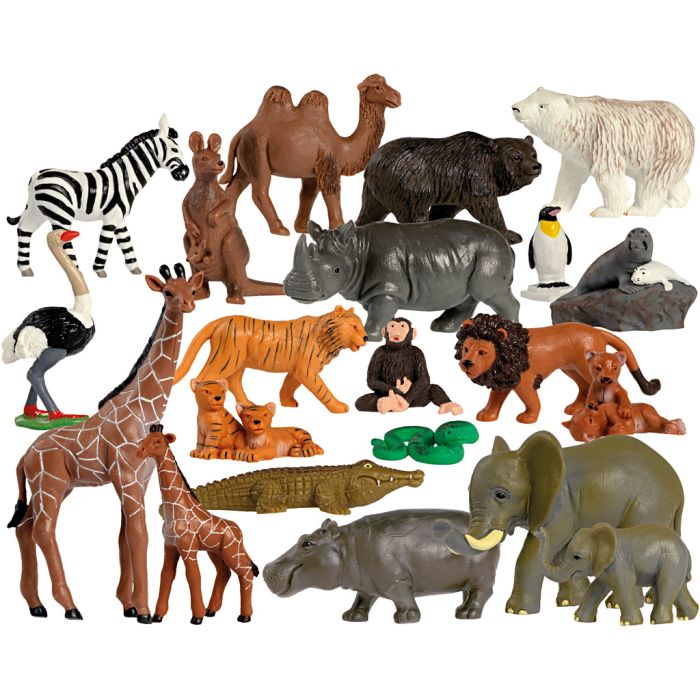 KREA Vilde Dyr, str. 3-14 cm, 42 stk./ 1 pk.