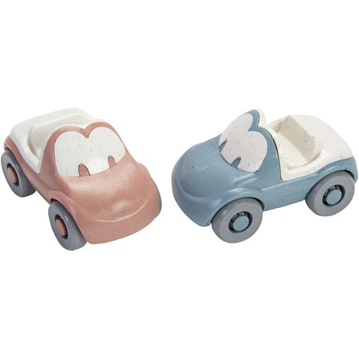 dantoy tiny BIO FunCars, str. 9 cm, 6 stk./ 1 sæt