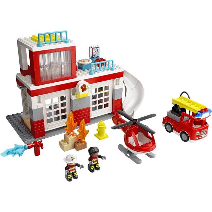 LEGO® DUPLO® Brandstation og Helikopter, 117 dele/ 1 pk.