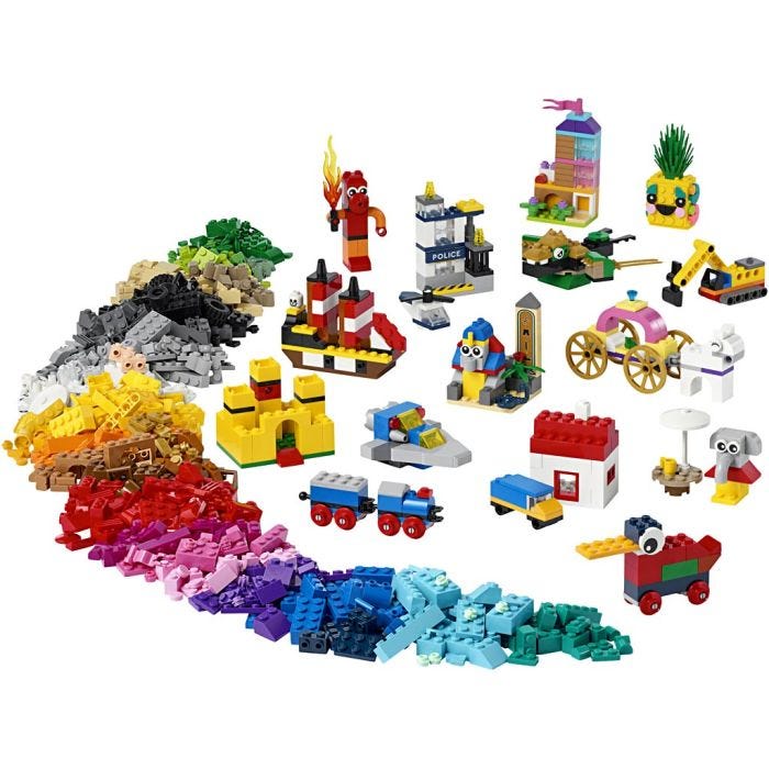 LEGO® 90 år med leg, 1100 dele/ 1 pk.