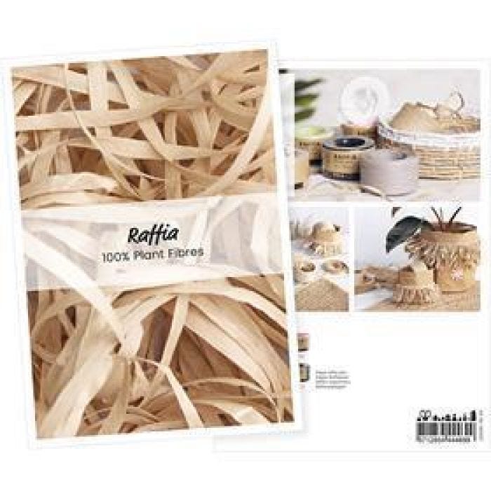 Produktpostkort, Raffia papirgarn, A5, ark 14,8x21 cm, 1 stk.