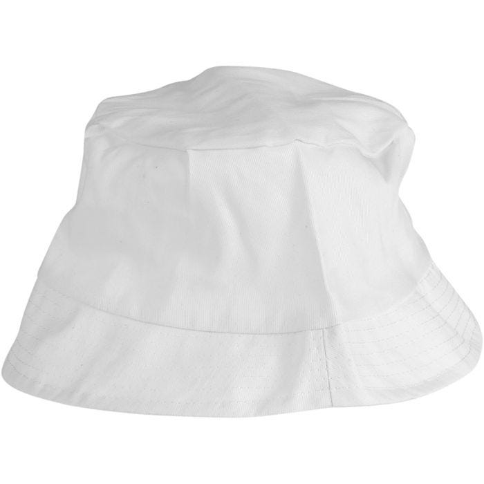 Bøllehat, str. 54 cm, hvid, 1 stk.