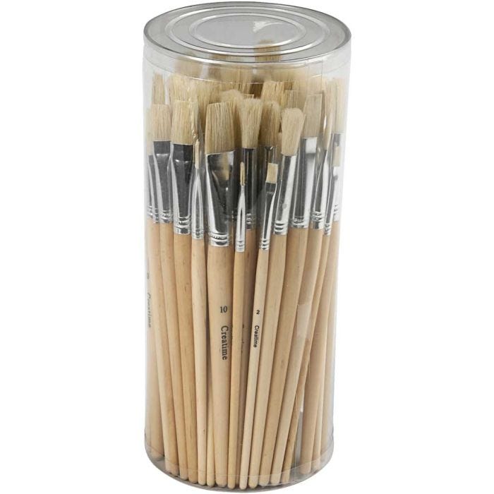 Nature Line Pensler, nr. 1+2+3+4+5+6+7+8+9+10, L: 19,5-23 cm, B: 4-17 mm, flad,rund, 80 stk./ 1 pk.