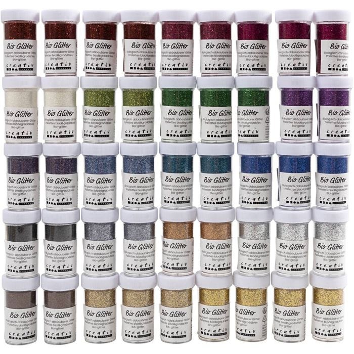 Bio-glimmer, ass. farver, 46x27 ml/ 1 pk.