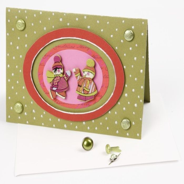 Kort dekoreret med Pearl Pen