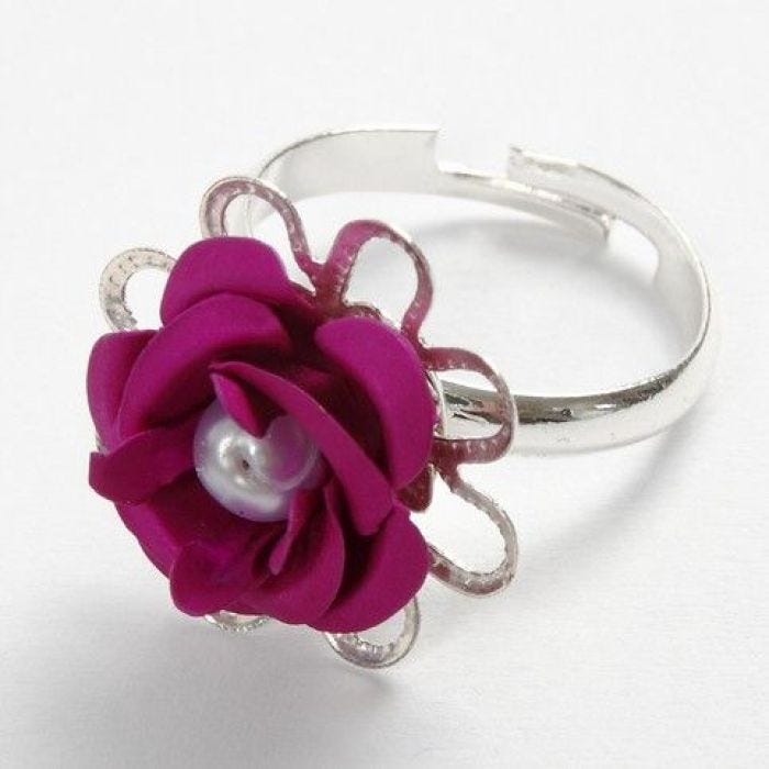 Fingerring med rose