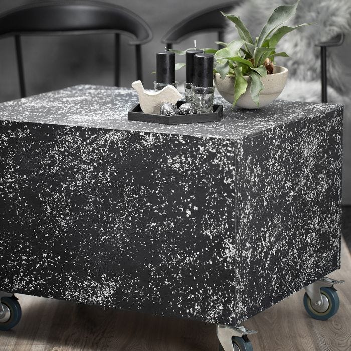 Pallepodie på hjul med terrazzo look