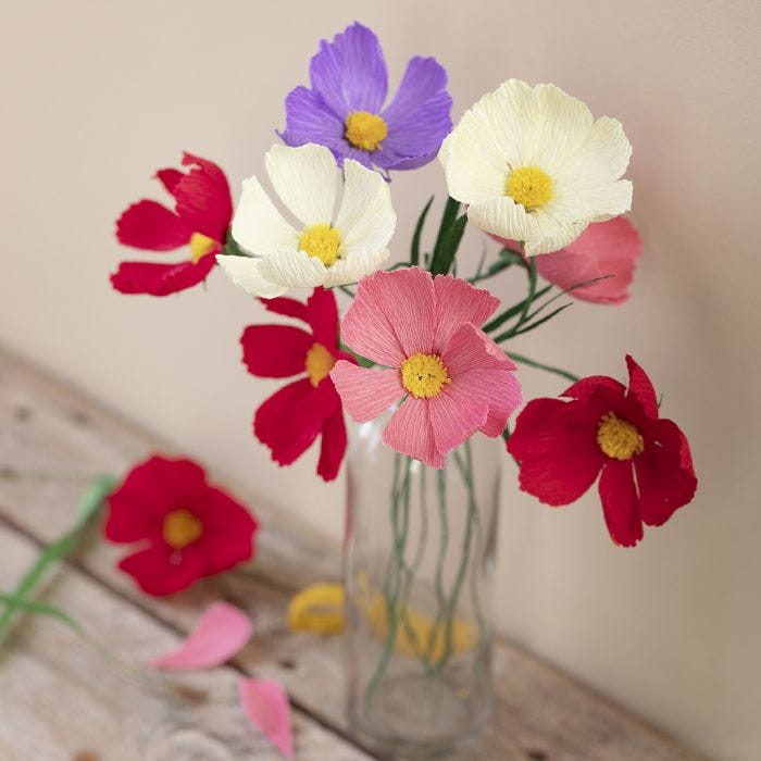 Cosmos papirblomst af crepepapir