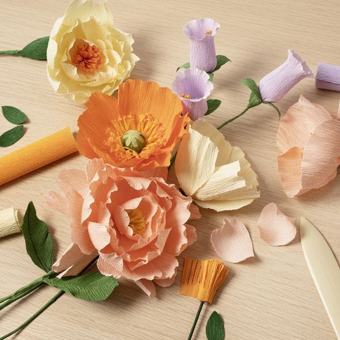 Start DIY Kit: Lær at lave papirblomster i crepepapir