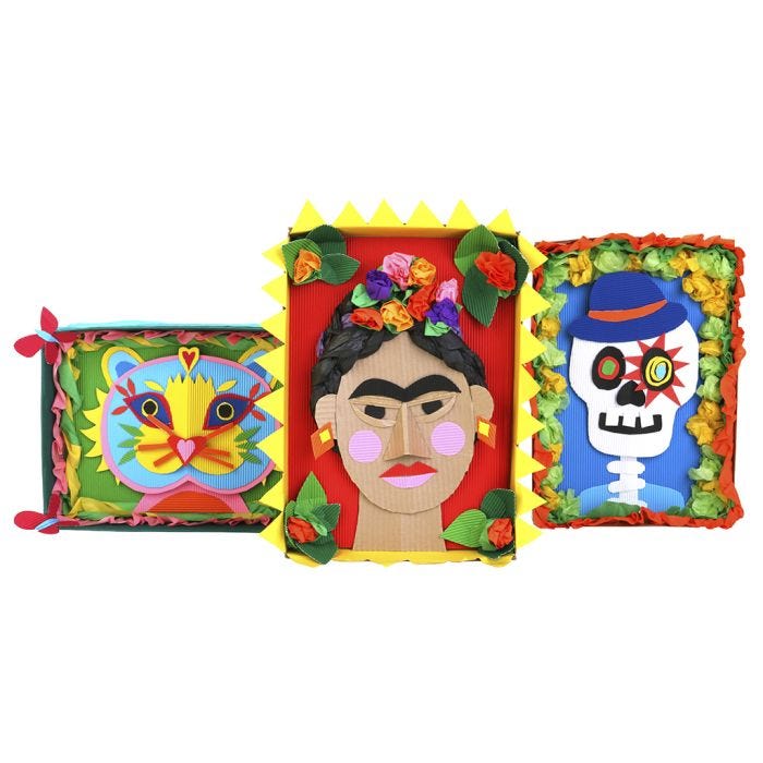 Frida Kahlos Mexico - assemblagebilleder