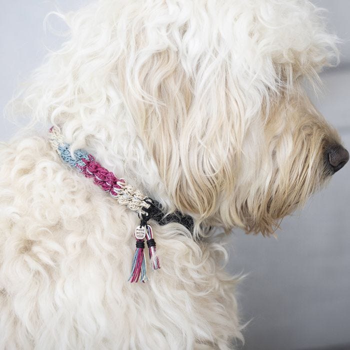 Hæklet hundehalsbånd