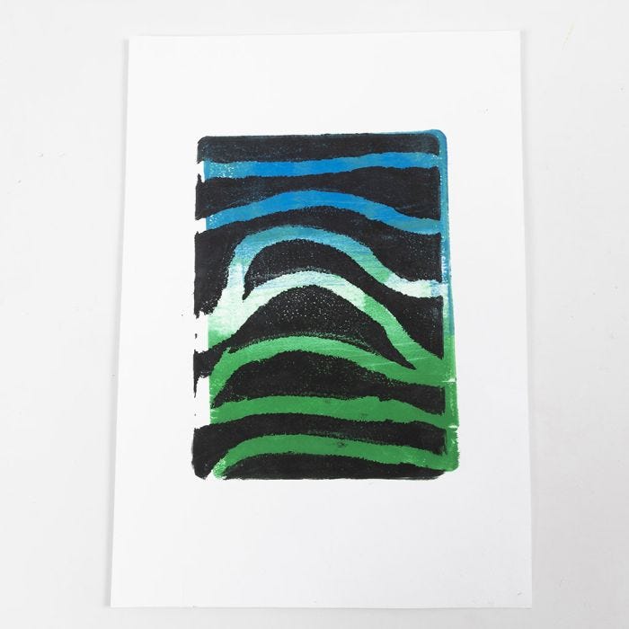 Sådan laver du gelprint med garn