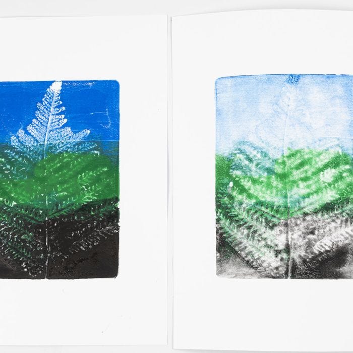 Sådan laver du gelprint med blomster og blade