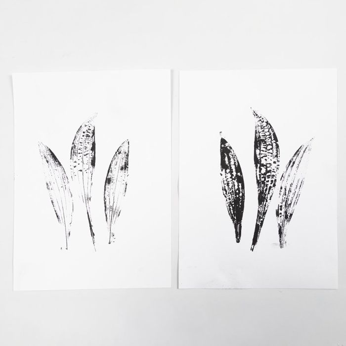 Sådan laver du gelprint med naturmotiver