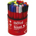 Berol Colourbroad Tusch, diam. 10 mm, streg 1-1,7 mm, ass. farver, 42 stk./ 1 ds.