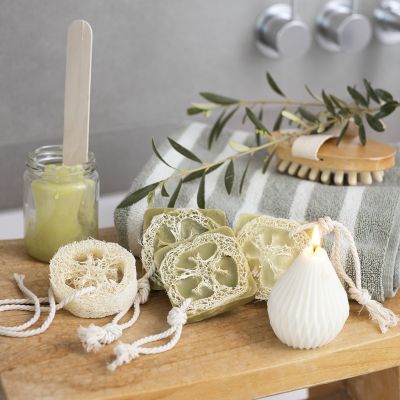Olivenoliesæbe med loofah