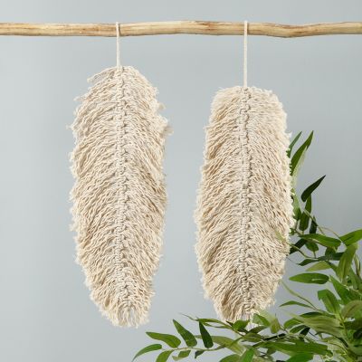 Macrame ophæng formet som blad