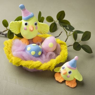 Påskefamilie i Silk Clay®