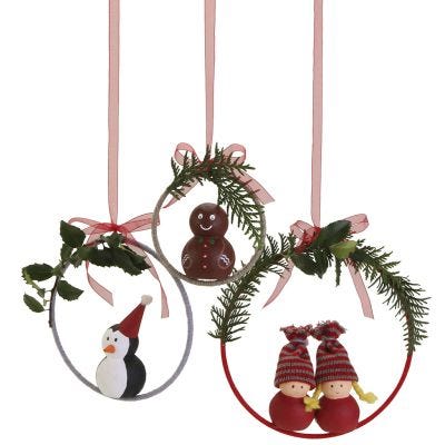 Hyggelige kranse med julefigurer