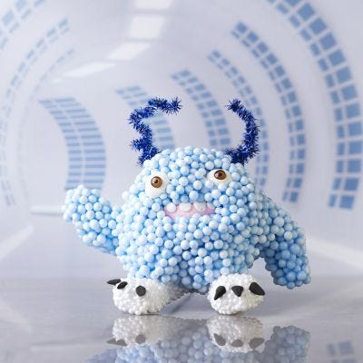 Bobby-monster af Silk Clay® og Foam Clay®