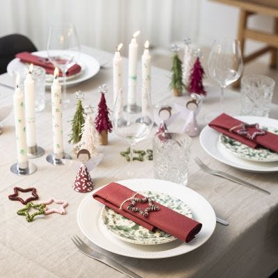 Hjemmelavet bordpynt til julebordet