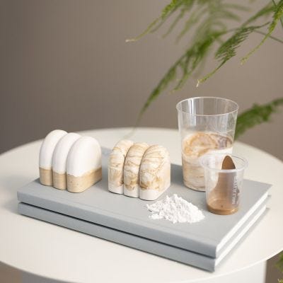 Skulptur støbt med resin støbemix