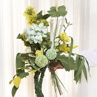 Crepepapirsbuket til den store vase