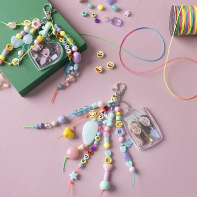 Vedhæng med billede og perler