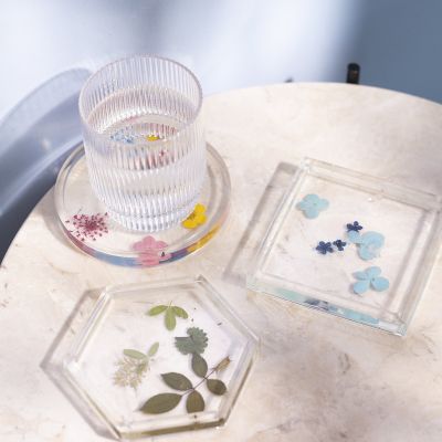 Coaster i klar bio-resin