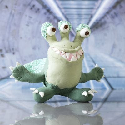 Lulu-monster af Silk Clay® og Foam Clay®