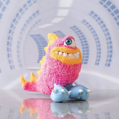 Freddy-monster af Silk Clay® og Foam Clay®