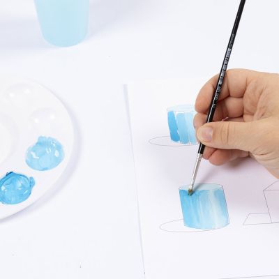 Sådan skaber du 3D- og skyggeeffekter med gouachemaling