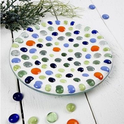 Glasfad med mosaikkunst