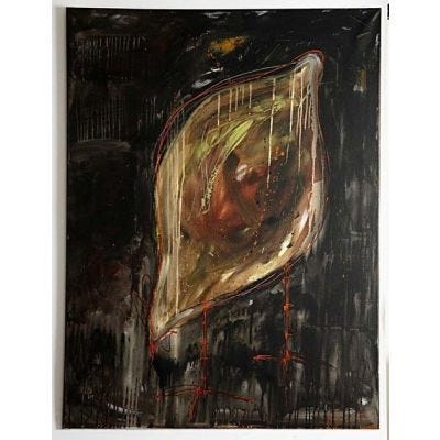 Maleri med Pigment Art School på lærred
