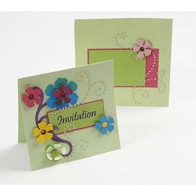 Invitation med blomster