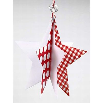 Udstanset figur beklædt med Vivi Gade designpapir