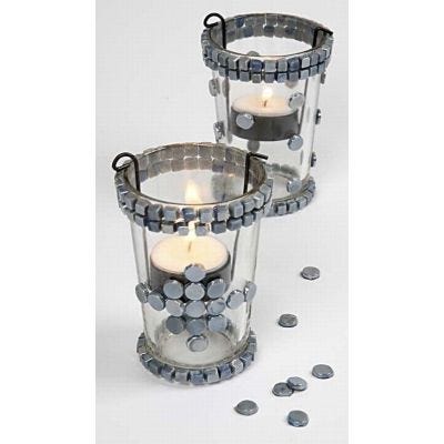 Lysglas med mosaik
