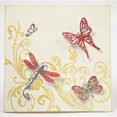 Kort med varmeembosset stempeltryk