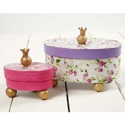 Prinsesseæsker med decoupage