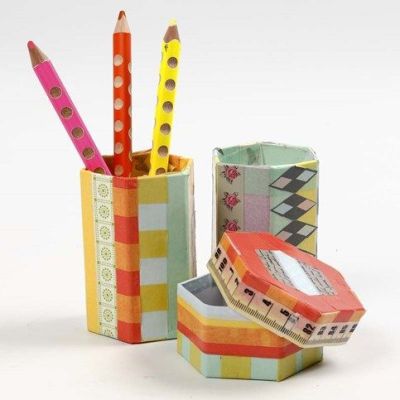 Masking Tape på emner i pap